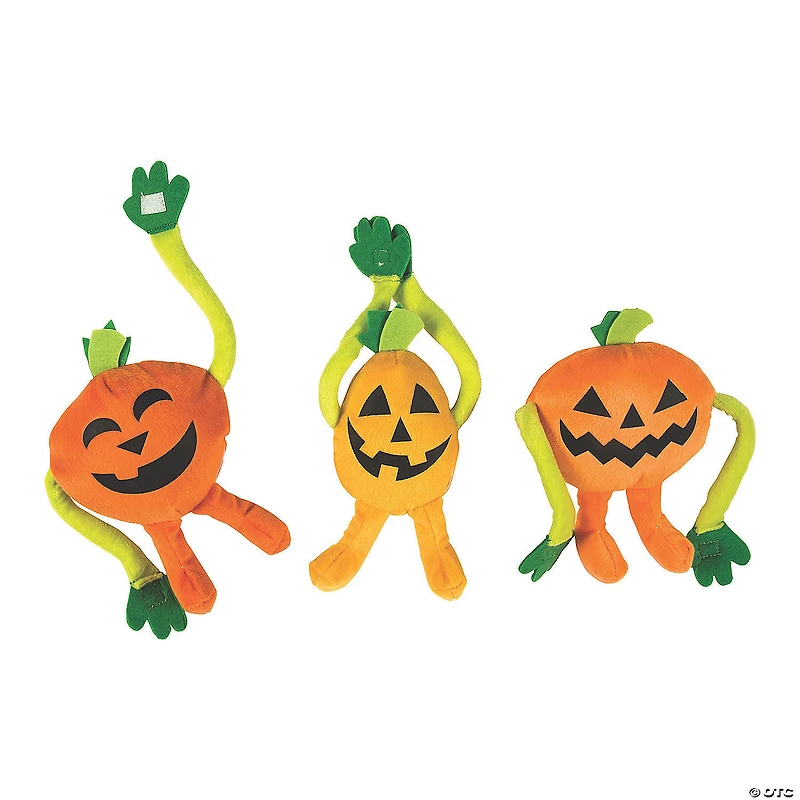 Long Arm Stuffed Jack-O’-Lanterns - 12 Pc.