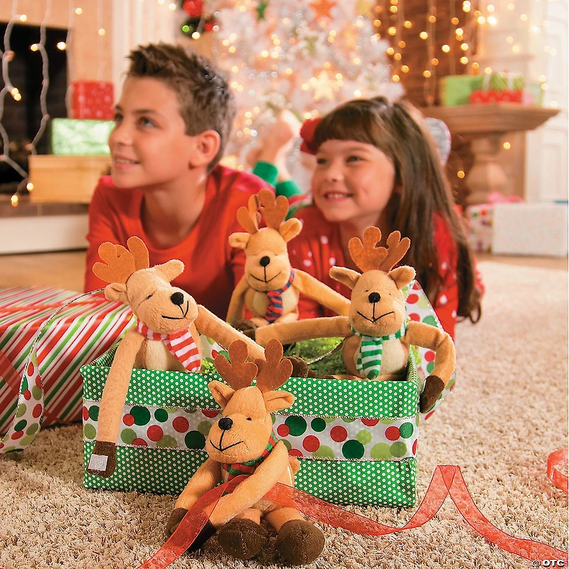 Long Arm Stuffed Reindeer - 12 Pc.