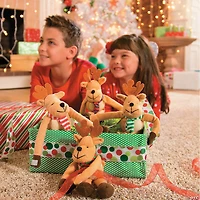 Long Arm Stuffed Reindeer - 12 Pc.