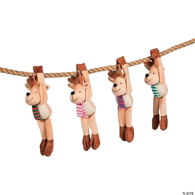 Long Arm Stuffed Reindeer - 12 Pc.