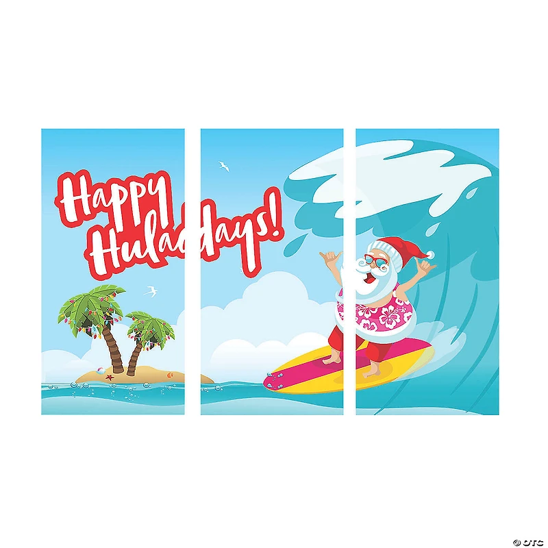 Luau Santa Backdrop - 3 Pc.
