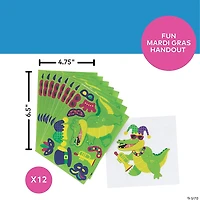 Make-a-Mardi-Gras-Alligator Sticker Sheets - 12 Pc.