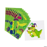 Make-a-Mardi-Gras-Alligator Sticker Sheets - 12 Pc.