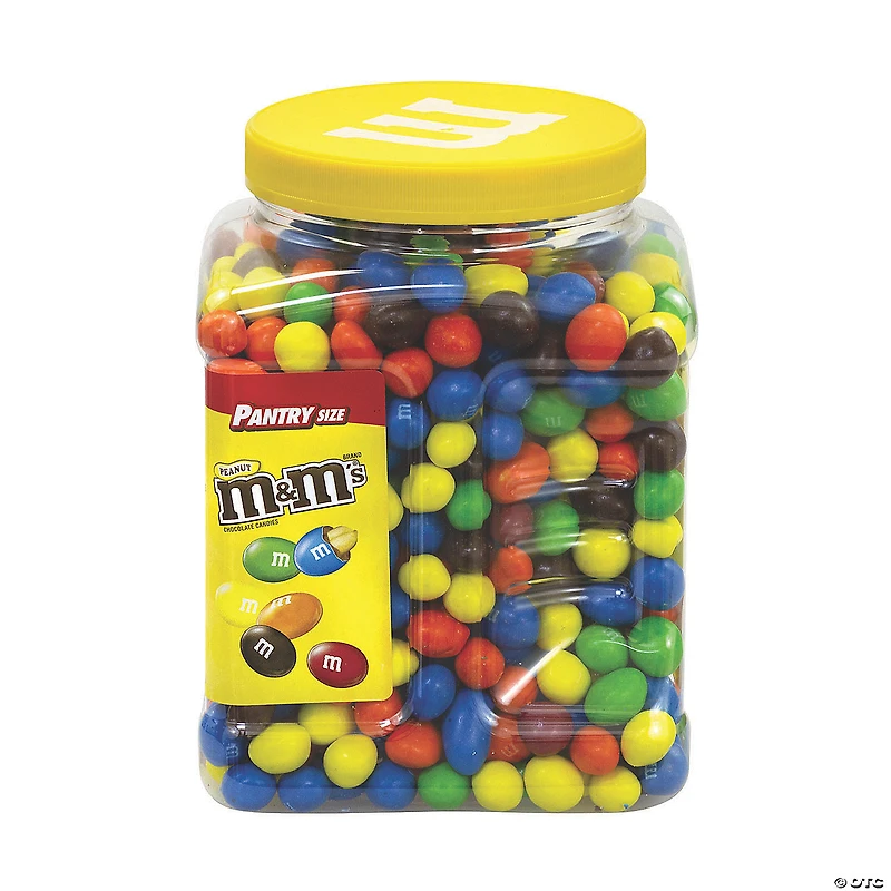 M&M's Milk Chocolate Peanut Candies Jar, 62 oz