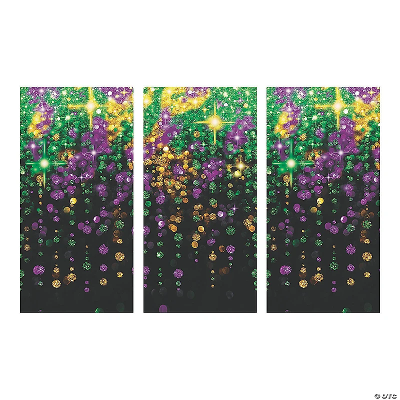 Mardi Gras Beads Galore Backdrop - 3 Pc.