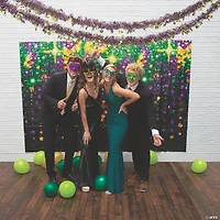 Mardi Gras Beads Galore Backdrop - 3 Pc.