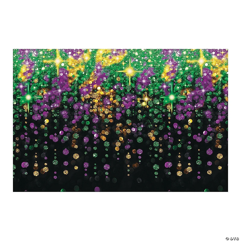 Mardi Gras Beads Galore Backdrop - 3 Pc.