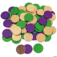 Mardi Gras Coins Chocolate Candy - 60 Pc.
