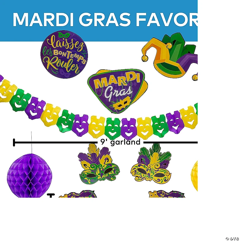 Mardi Gras Decorating Kit - 10 Pc.