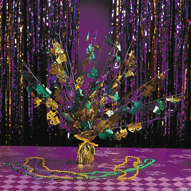 Mardi Gras Foil Spray Centerpiece