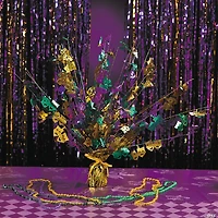 Mardi Gras Foil Spray Centerpiece