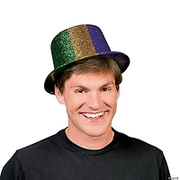 Mardi Gras Glitter Top Hats - 12 Pc.