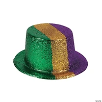 Mardi Gras Glitter Top Hats - 12 Pc.