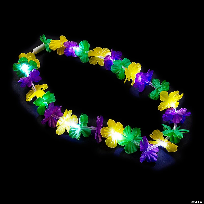 Mardi Gras Light-Up Polyester Leis Assortment