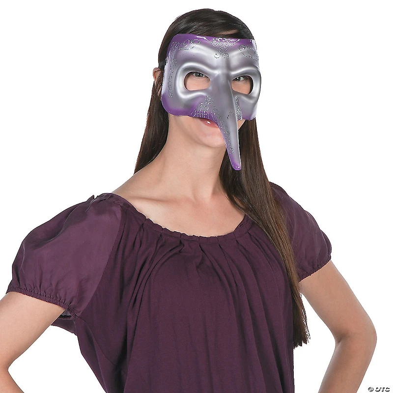Mardi Gras Long-Nose Masks - 6 Pc.