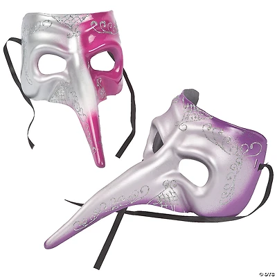 Mardi Gras Long-Nose Masks - 6 Pc.