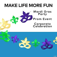 Mardi Gras Mask and Fleur de Lis Garland