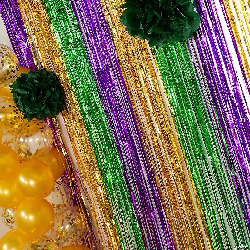 Mardi Gras Metallic Fringe Door Curtain