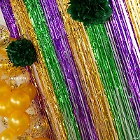 Mardi Gras Metallic Fringe Door Curtain
