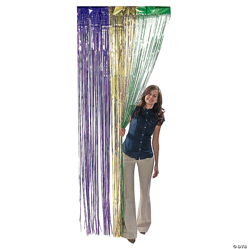 Mardi Gras Metallic Fringe Door Curtain
