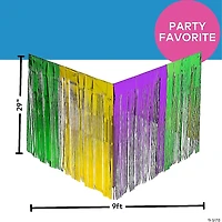 Mardi Gras Metallic Fringe Plastic Table Skirt