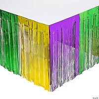 Mardi Gras Metallic Fringe Plastic Table Skirt