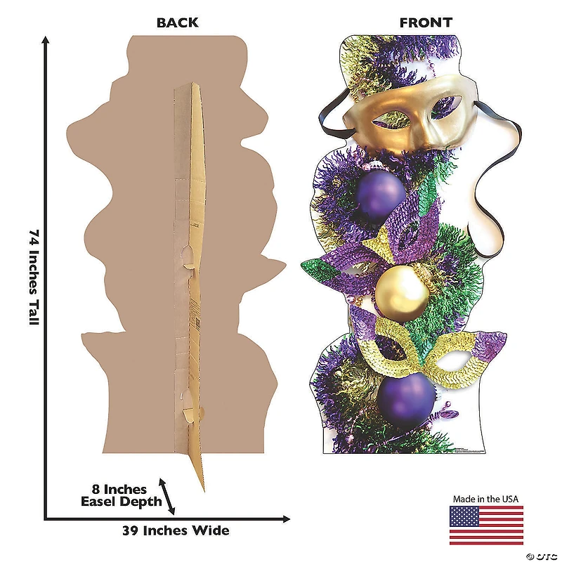 Mardi Gras Party Masks Cardboard Stand-Up