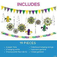 Mardi Gras Party Mega Decorating Kit - 19 Pc.