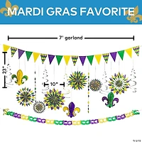 Mardi Gras Party Mega Decorating Kit - 19 Pc.