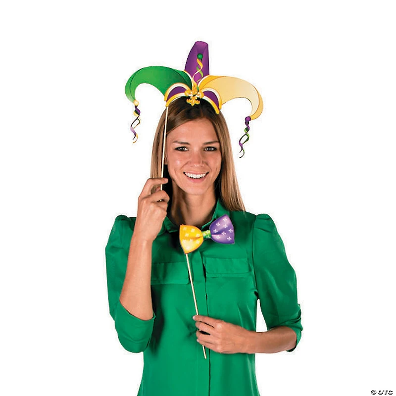 Mardi Gras Photo Stick Props- 12 Pc.