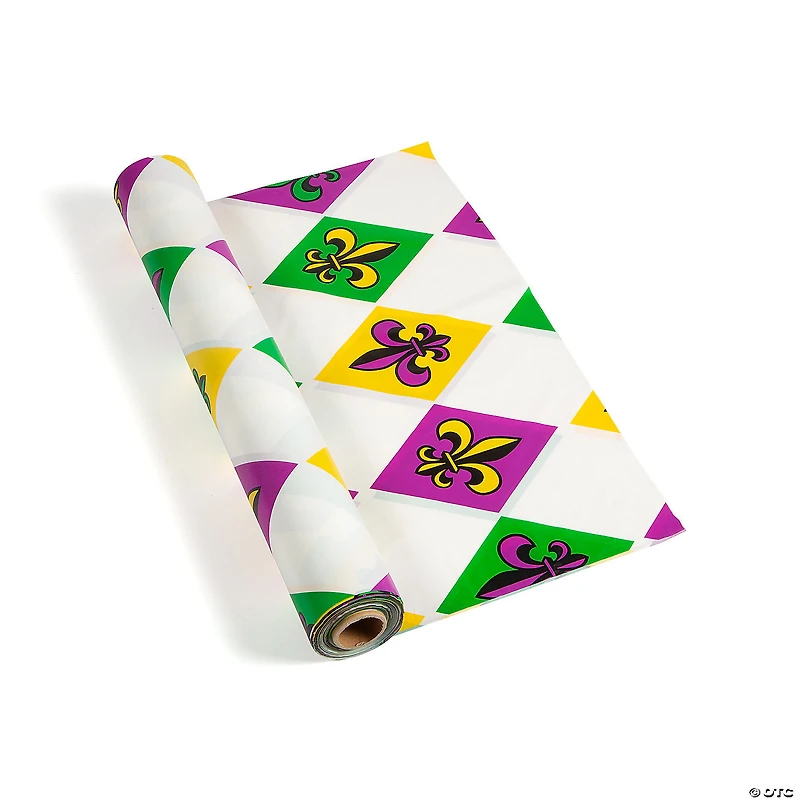 Mardi Gras Plastic Tablecloth Roll