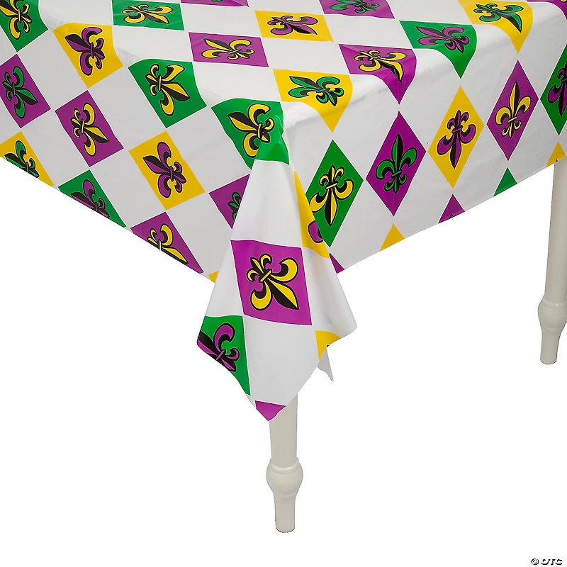 Mardi Gras Plastic Tablecloth Roll