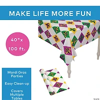 Mardi Gras Plastic Tablecloth Roll