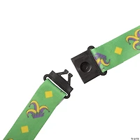 Mardi Gras Print Breakaway Lanyards - 12 Pc.
