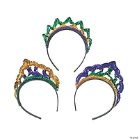 Mardi Gras Tiaras Assortment - 12 Pc.
