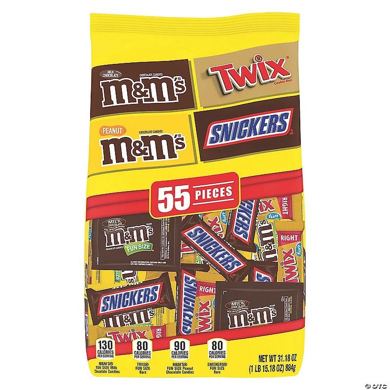MARS Chocolate Favorites Fun Size Candy Bars Variety Mix 31.18-Ounce 55-Piece Bag, 2 pack