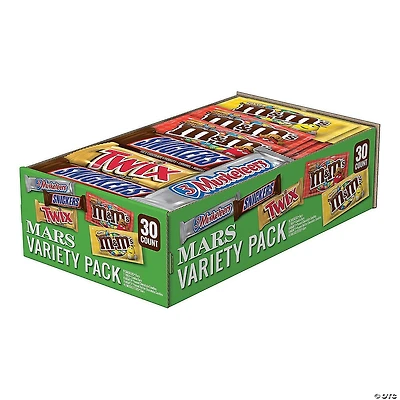 MARS Chocolate Full Size Candy Bars Variety Pack - 30 Count Box
