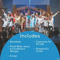 Mega Nativity Pageant Costume & Props Kit with Script - 46 Pc.