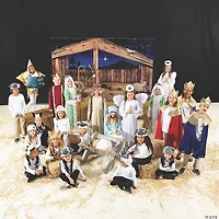 Mega Nativity Pageant Costume & Props Kit with Script - 46 Pc.