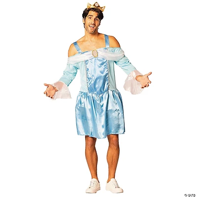 Men's Blue Cinderfella Polyester Dress Costume - One Size Fits Most