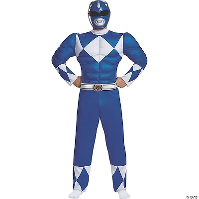 Men's Classic Muscle Mighty Morphin Power Ranger Blue Ranger