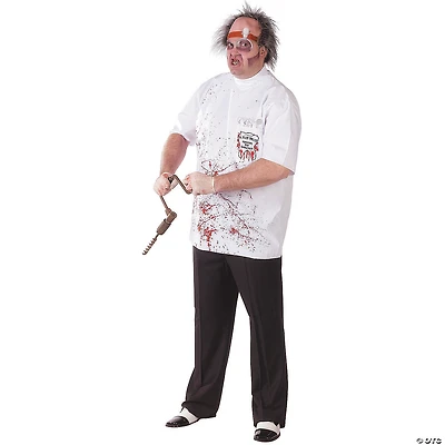 Men's Plus Size Dr. Killer Driller Dentist Costume