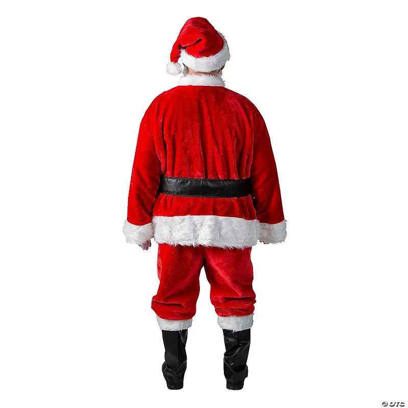 Men's Plus Size Premium Plush Red Santa Suit