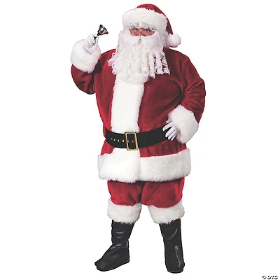 Men's Plush Crimson Santa Suit Costume