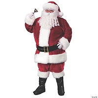 Men's Plush Crimson Santa Suit Costume