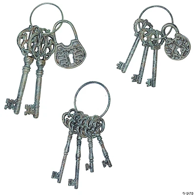 Metal Lock and Keys Costume Accessory Prop