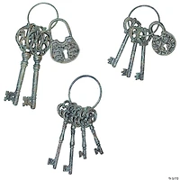 Metal Lock and Keys Costume Accessory Prop