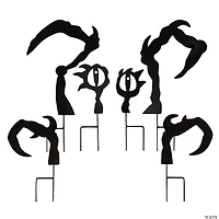 Metal Monster Silhouette Yard Stakes Halloween Decoration - 6 Pc.