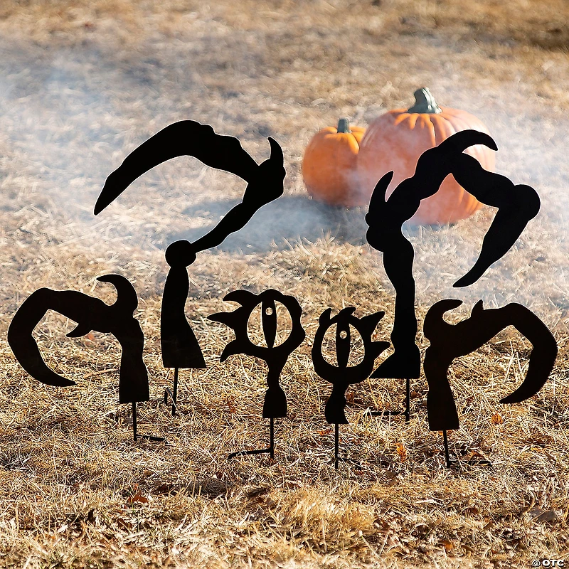 Metal Monster Silhouette Yard Stakes Halloween Decoration - 6 Pc.