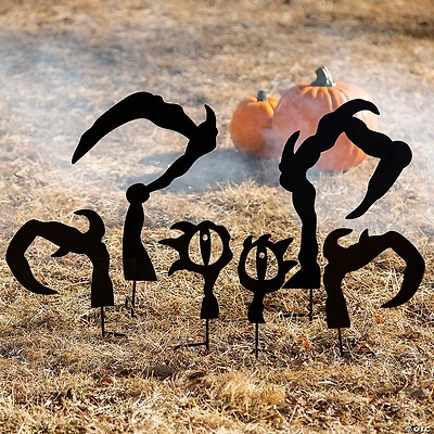 Metal Monster Silhouette Yard Stakes Halloween Decoration - 6 Pc.